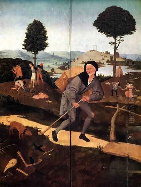 Triptych of Haywain (outer wings) 2 Oil Painting by Hieronymous Bosch