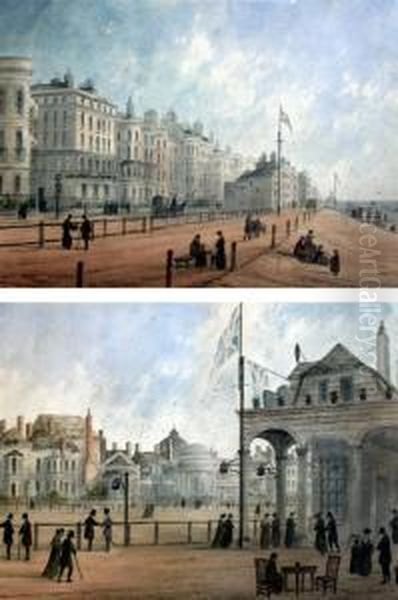 Views Of Brighton Oil Painting by Thomas Wakeman