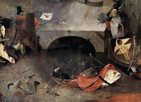 Triptych of Temptation of St Anthony (detail) 8 Oil Painting by Hieronymous Bosch