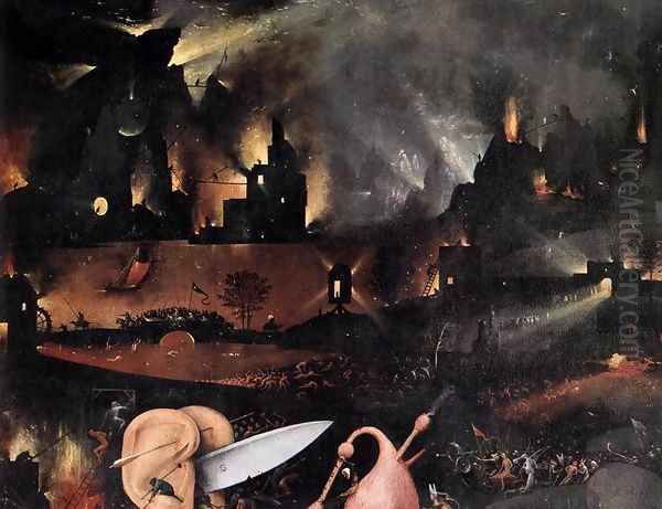 Triptych of Garden of Earthly Delights (detail) 5 Oil Painting by Hieronymous Bosch