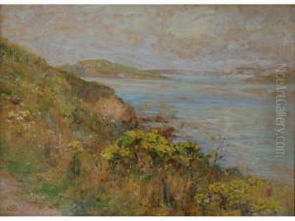 Gorse On The Cliffs Oil Painting by Ernst Walbourn