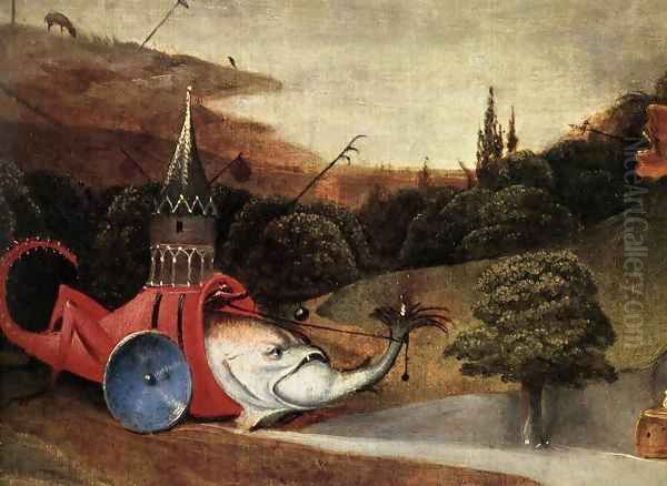 Triptych of Temptation of St Anthony (detail) 10 Oil Painting by Hieronymous Bosch