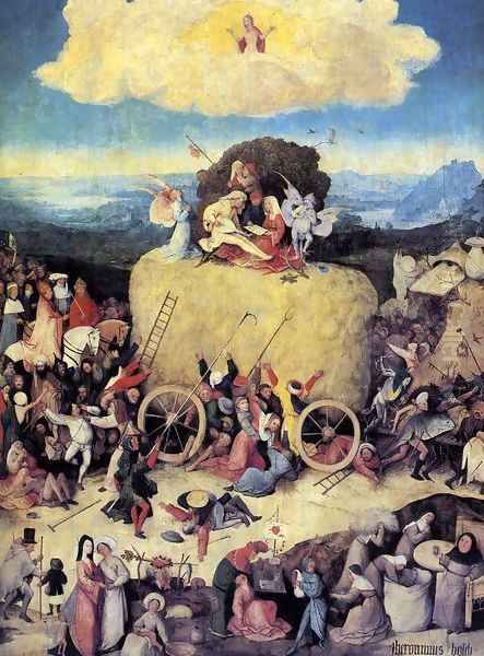 Triptych of Haywain (central panel) Oil Painting by Hieronymous Bosch