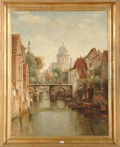 Vue De Malines Oil Painting by Gustave Walckiers