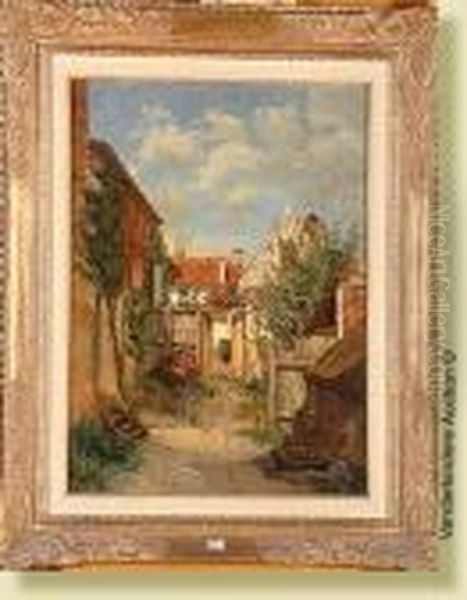 Arriere-cour Oil Painting by Gustave Walckiers