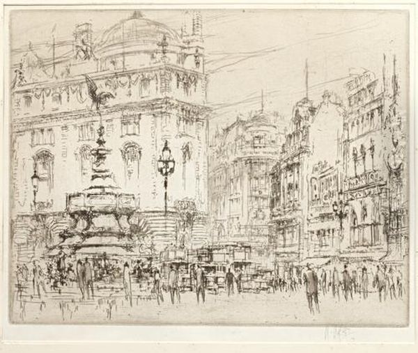 Piccadilly Circus Oil Painting by William Walcot