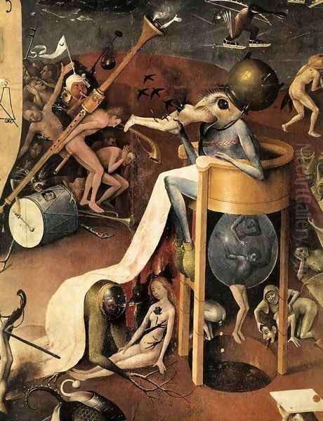 Triptych of Garden of Earthly Delights (detail) 10 Oil Painting by Hieronymous Bosch