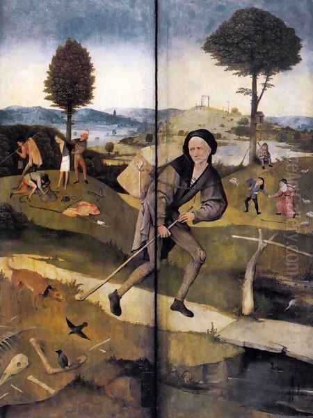 Triptych of Haywain (outer wings) Oil Painting by Hieronymous Bosch