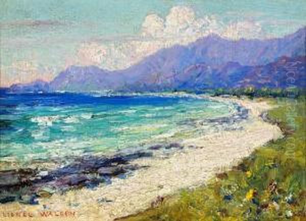 Hawaiian Coastal Scene Oil Painting by Lionel Walden