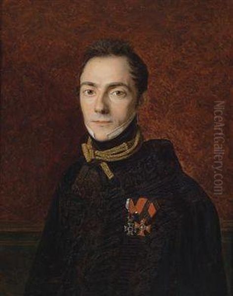 Portrait Of Count Apponyi Oil Painting by Ferdinand Georg Waldmuller