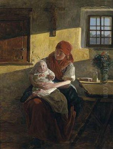 Sunday Rest Oil Painting by Ferdinand Georg Waldmuller