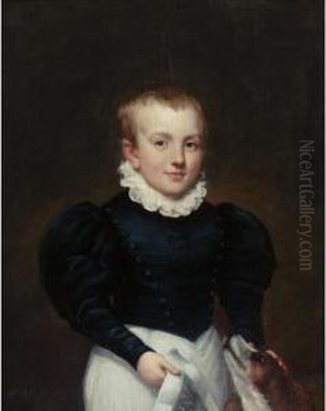 Portrait Of A Boy Oil Painting by Samuel Lovett Waldo