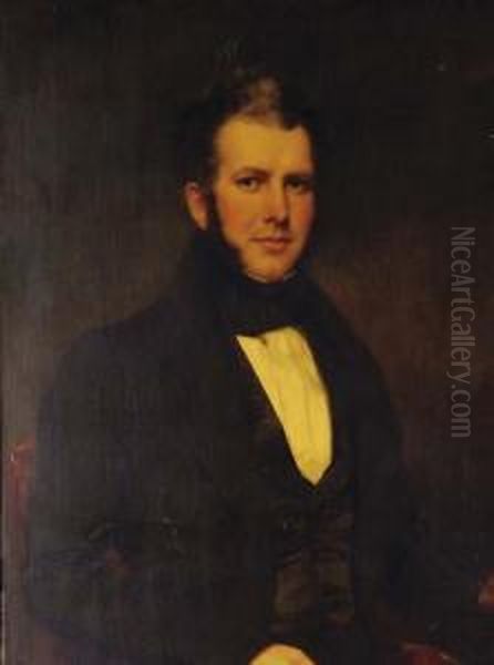 Portrait Of Charles Jeffrey Smith, Three-quarter Length Oil Painting by Samuel Lovett Waldo