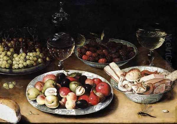 Still-Life of Fruit 1610s Oil Painting by Osias, the Elder Beert