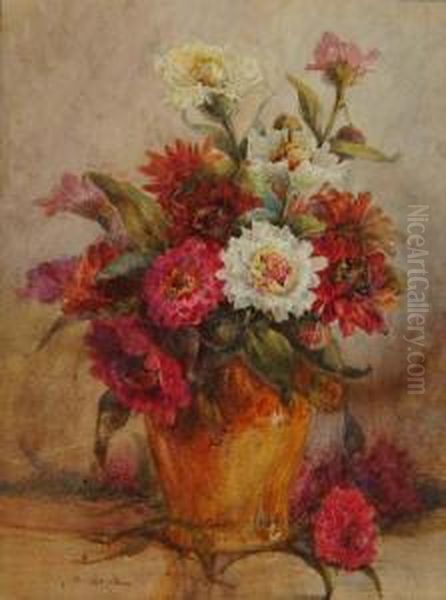 Still Life - A Vase Of Flowers Oil Painting by John Porter Wale