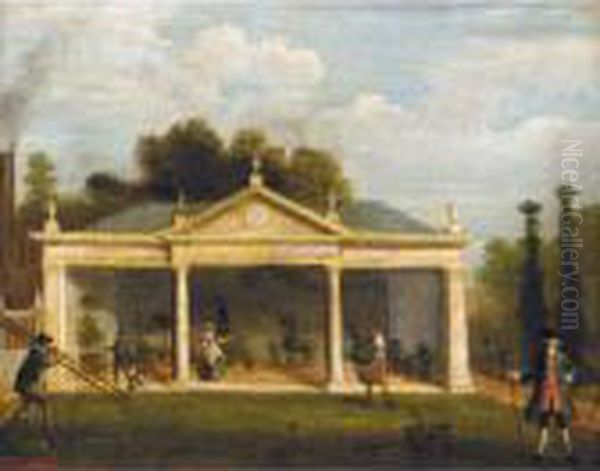 View Of Vauxhall Gardens Oil Painting by Samuel Wale