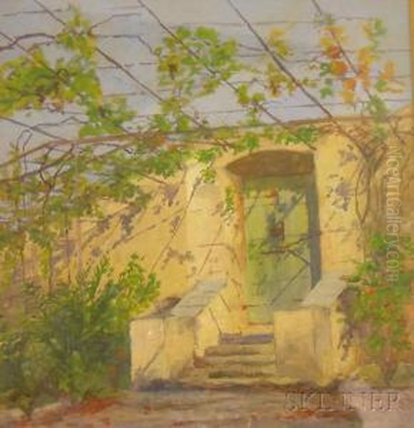 The Grape Arbor. Oil Painting by Susan Makepeace L. Wales