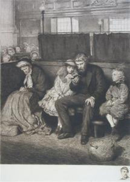 Phillip In Church Oil Painting by Frederick Walker