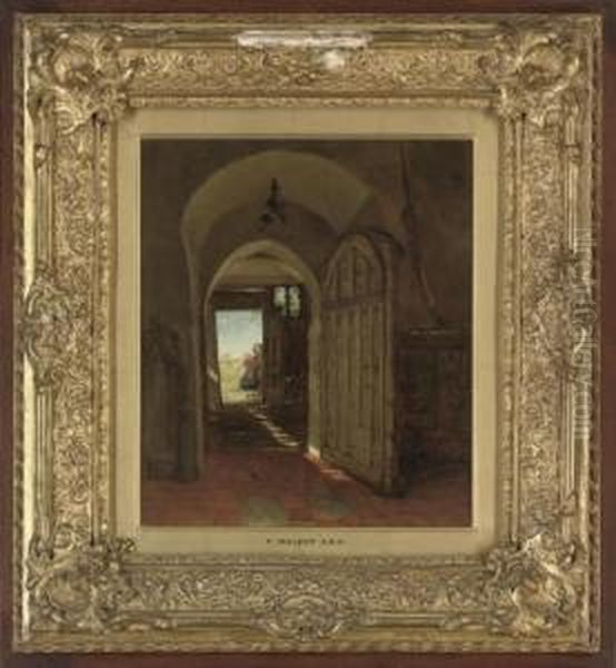 The Old Church Oil Painting by Frederick Walker