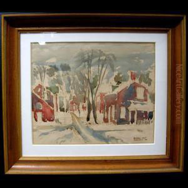 First Snow Oil Painting by G. Walker