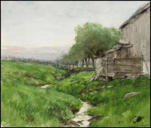 The Creek Oil Painting by Horatio Walker