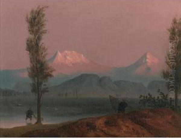 Vista Al Popocatepetl E Iztaccihuatl Oil Painting by James Walker