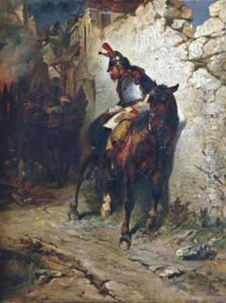 Le Cuirassier Blesse Oil Painting by James Alexander Walker