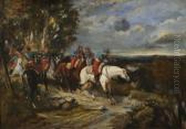 L'attaque De La Cavalerie Oil Painting by James Alexander Walker