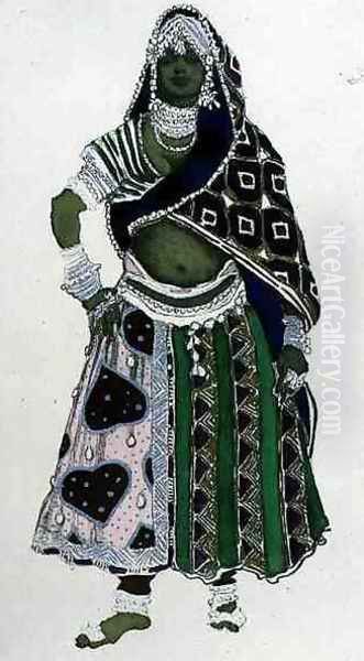 Costume design for an Arab Girl, from Le Dieu Bleu, 1911 Oil Painting by Leon Samoilovitch Bakst