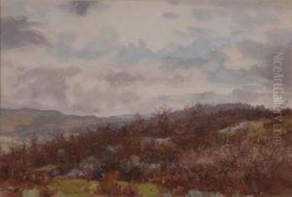 'grass Wood, Grassington' Autumn Landscape Oil Painting by John Doddy Walker