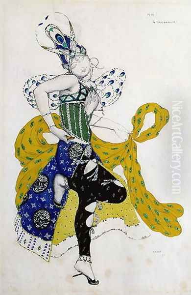 Sketch for the ballet 'La Peri', 1911 Oil Painting by Leon Samoilovitch Bakst