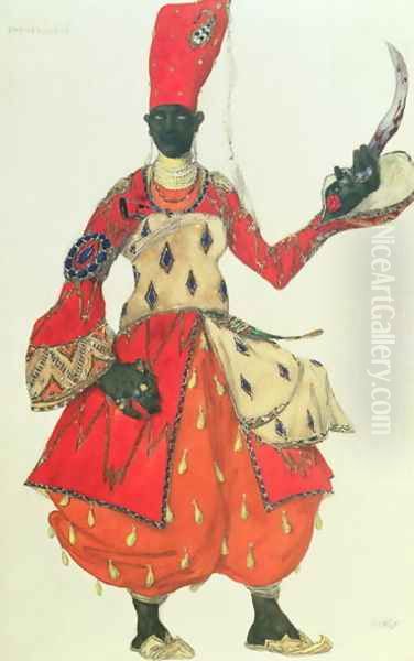 Eunuch costume from 'Scheherazade' Oil Painting by Leon Samoilovitch Bakst