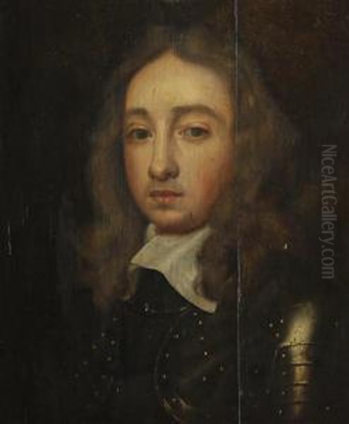 Portrait Of A Young Man In Armour Oil Painting by Robert Walker