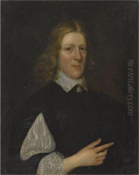 Portraits Of Thomas Papillon Of Papillon Hall And Acrise, Kent; Andhis Wife Jane Broadnax Oil Painting by Robert Walker