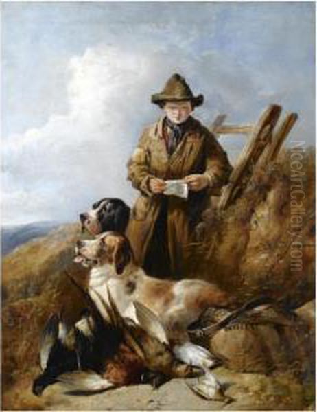 The Young Gamekeeper Oil Painting by William Walker