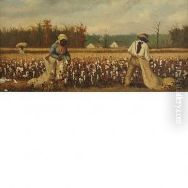 Picking Cotton Oil Painting by William Aiken Walker