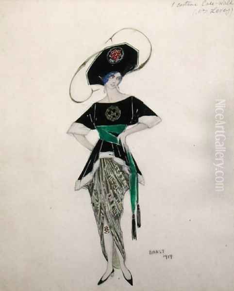 Costume design for Ethel Levy in 'Hello Tango', 1913 Oil Painting by Leon Samoilovitch Bakst