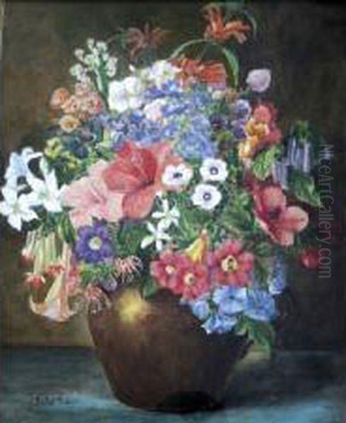 Plants Of The Bible Oil Painting by Winifred Walker