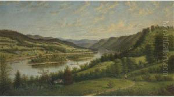 View On The Allegheny Near Pittsburgh Oil Painting by William Coventry Wall