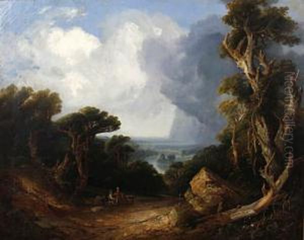 A View On The Boyne, Ireland Oil Painting by William Guy Wall