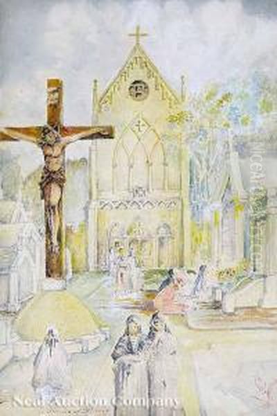 The Shrine Of St.roch's N.o. Oil Painting by Harry Wallace