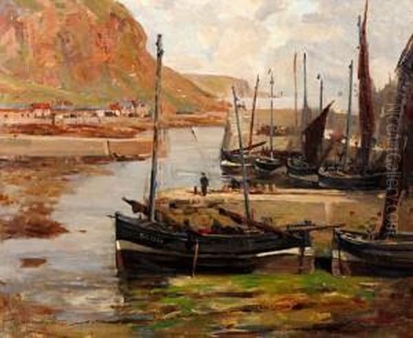 Waiting For The Tide Oil Painting by James Wallace