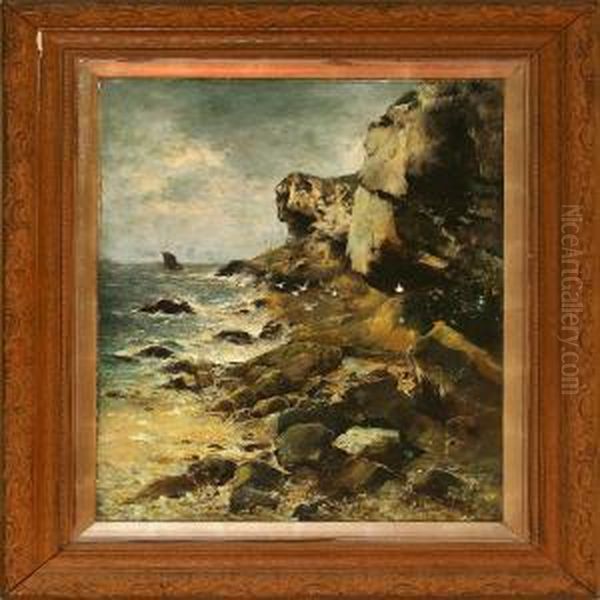 On The Marsden Coast Oil Painting by John Wallace