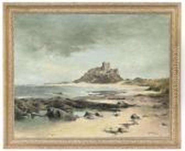 Bamburgh Castle, Northumberland Oil Painting by John Wallace