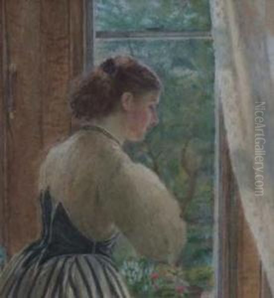 At The Window Oil Painting by Robert Bruce Wallace