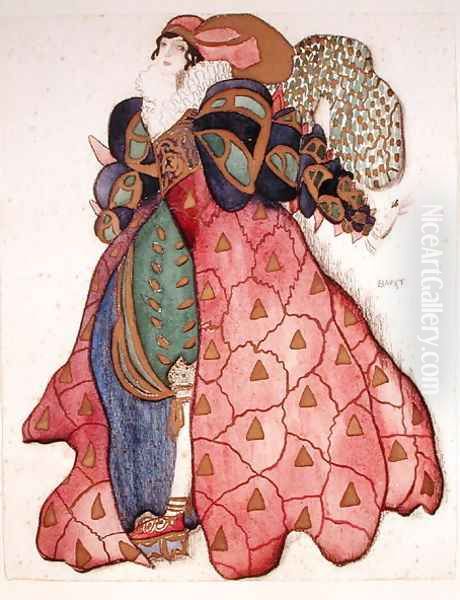 Costume design for the Ballet 'La Legende de Joseph', 1914 (6) Oil Painting by Leon Samoilovitch Bakst