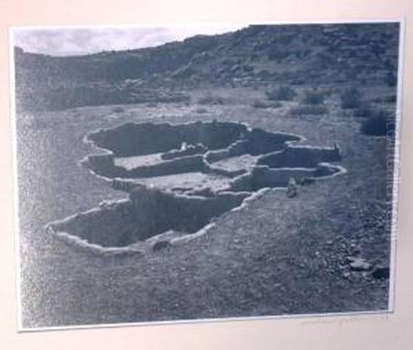 Chaco Canyon Basketmaker Site Oil Painting by Richard Waller