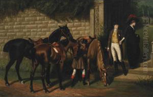 Twixt Love And Duty Oil Painting by Samuel Edmund Waller