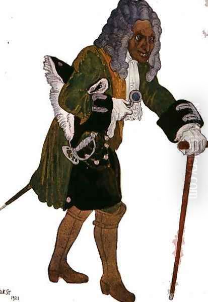 Costume design for Galesson, the Prince's Tutor, from Sleeping Beauty, 1921 Oil Painting by Leon Samoilovitch Bakst