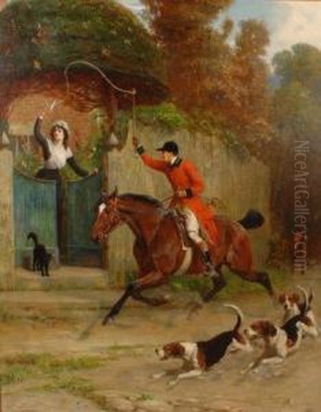 The Huntsman's Courtship Oil Painting by Samuel Edmund Waller